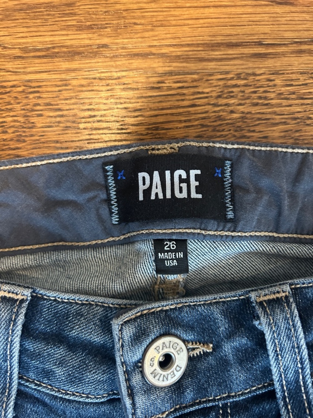 NWOT PAIGE jacqueline straight w/ raw hem jeans in axel - Picture 9 of 10